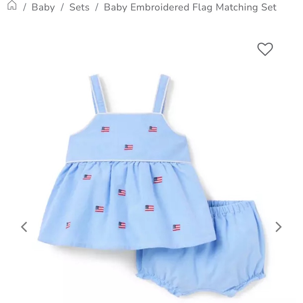 Janie and Jack Light Blue Embroidered Diaper Cover Set